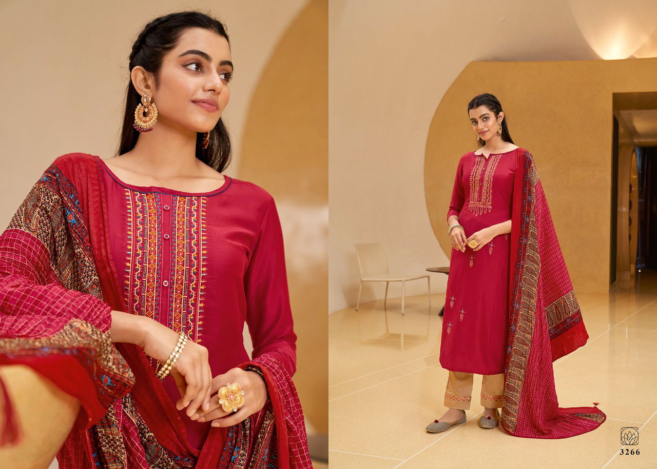 Rangoon Riha Silk Designer Festive Wear Fancy Silk with Embroidery Work Ready Made Collection